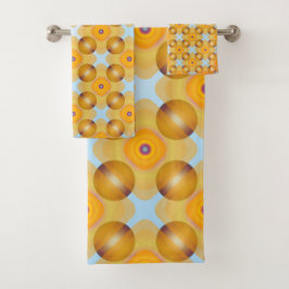 異常な黄色の幾何学的 バスタオルセット