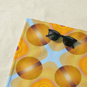 異常な黄色の幾何学的 ビーチタオル (インサイチュ)