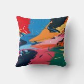 異常に活気カラフルのある クッション (裏面)