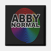 異常アブビー正常な色の反りスパイラル熱狂する マグネット (正面)