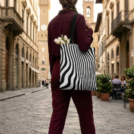 異常クールな白黒ストライプ色 トートバッグ