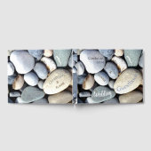 異常スタイリッシュな素朴Pebbles自然結婚の ゲストブック (全面)