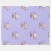 異常スピリチュアル記号パターン4 フリースブランケット (正面(横))