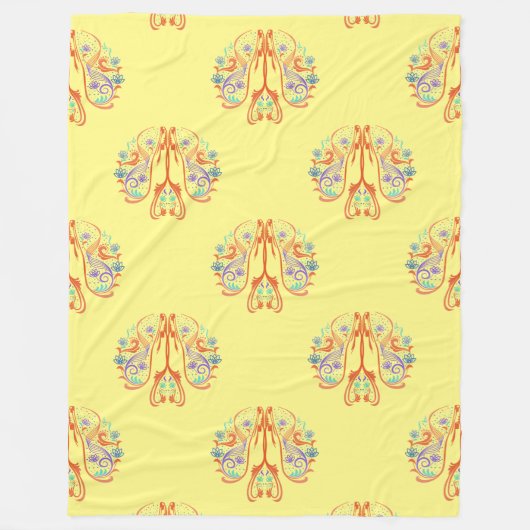 異常スピリチュアル記号パターン6 フリースブランケット (正面)