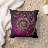 異常マゼンコンテンポラリータモダンゼンタスパイラル クッション (ブランケット)