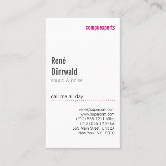 異常モダンな 名刺 (正面)