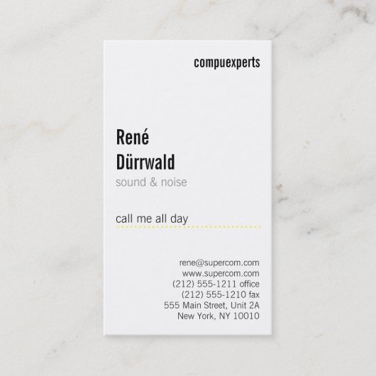 異常モダンな 名刺 (正面)