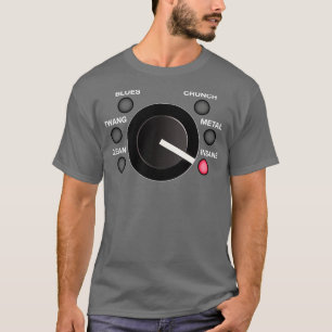 異常モードのギターアンプ音量ノブ Tシャツ