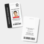 異常調査会社従業員写真ID バッジ (正面＆裏面)