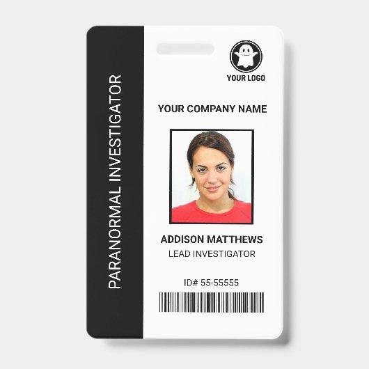 異常調査会社従業員写真ID バッジ (正面)