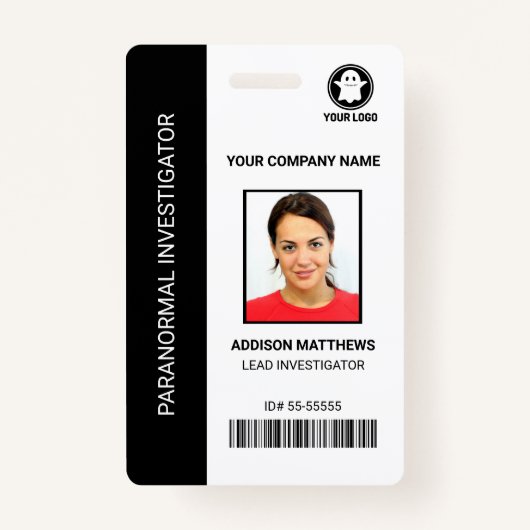 異常調査会社従業員写真ID バッジ (正面)