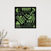 異性ライフスタイルを促すデザイン ポスター (キッチン)