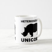 異性愛ユニコーンサイの面白いマグカップ コーヒーマグカップ (正面右)