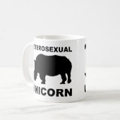 異性愛ユニコーンサイの面白いマグカップ コーヒーマグカップ (正面左)
