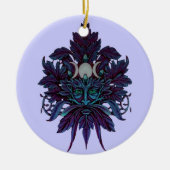 異教のなグリーンマンの三倍の月のウィッカ信者の神 セラミックオーナメント (正面)