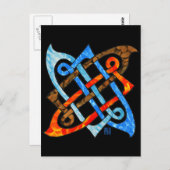 異教のなケルト結び目模様の地球の空気火水要素 ポストカード (正面/裏面)