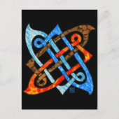 異教のなケルト結び目模様の地球の空気火水要素 ポストカード (正面)