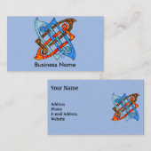 異教のなケルト結び目模様の地球の空気火水要素 名刺 (正面/裏面)