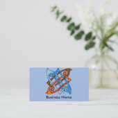 異教のなケルト結び目模様の地球の空気火水要素 名刺 (スタンド正面)