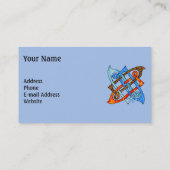 異教のなケルト結び目模様の地球の空気火水要素 名刺 (裏面)