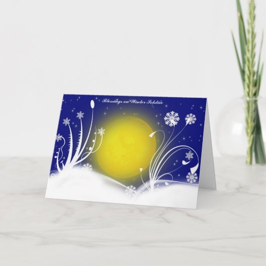 異教のな月の冬至の恵みカード シーズンカード (正面)