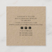 異教のウィッカ信者ク素朴ラフトジュエリー設計者 スクエア名刺 (裏面)