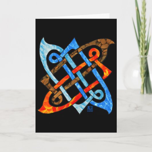 異教のケルト結び目模様大気消火水 カード (正面)