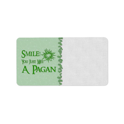 異教のスマイル ラベル (正面)