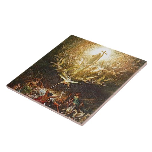 異教のタイル上のキリスト教のDoreの勝利 タイル (側面)