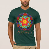 異教のナマステ万華鏡のように千変万化するパターン Tシャツ (正面)