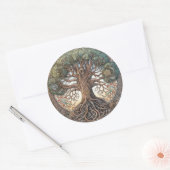 異教の命の木 ラウンドシール (封筒)