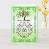 異教の年輪フェスティバルカード カード (黄色い花)