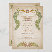 異教の青葉の結婚紅葉 招待状 (正面/裏面)