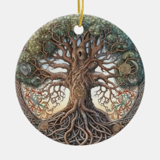 異教のTree of Life Ceramicオーナメント セラミックオーナメント (正面)