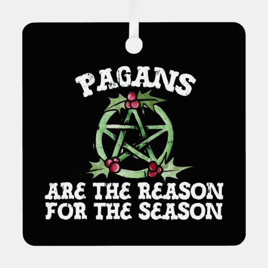 異教徒が季節の理由だ メタルオーナメント (正面)
