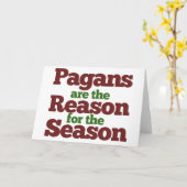 異教徒のホリデーシーズンのユーモア カード (黄色い花)