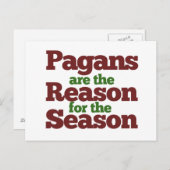 異教徒のホリデーシーズンのユーモア シーズンポストカード (正面/裏面)