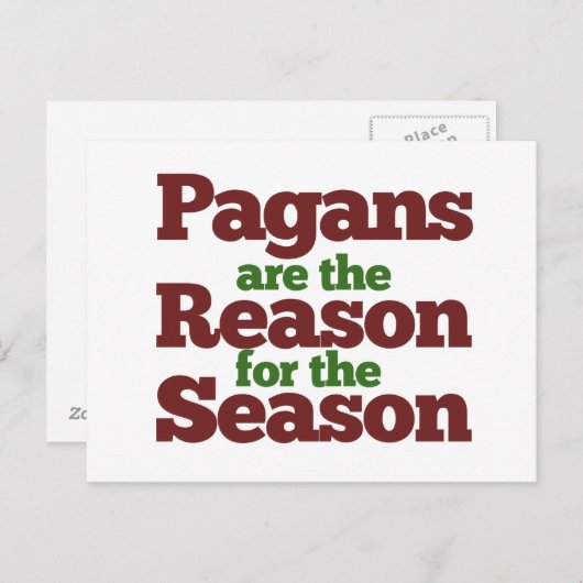 異教徒のホリデーシーズンのユーモア シーズンポストカード (正面/裏面)
