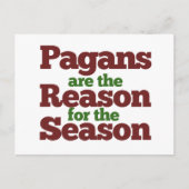 異教徒のホリデーシーズンのユーモア シーズンポストカード (正面)