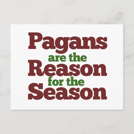 異教徒のホリデーシーズンのユーモア シーズンポストカード (正面)