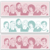 異教徒の女性のグループと6"シール・シート シール (正面)