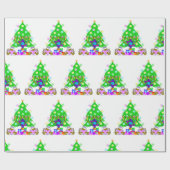 異教徒の家族クリスマスとハヌカーが一緒に ラッピングペーパー (フラット)