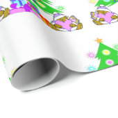 異教徒の家族クリスマスとハヌカーが一緒に ラッピングペーパー (ロールコーナー)