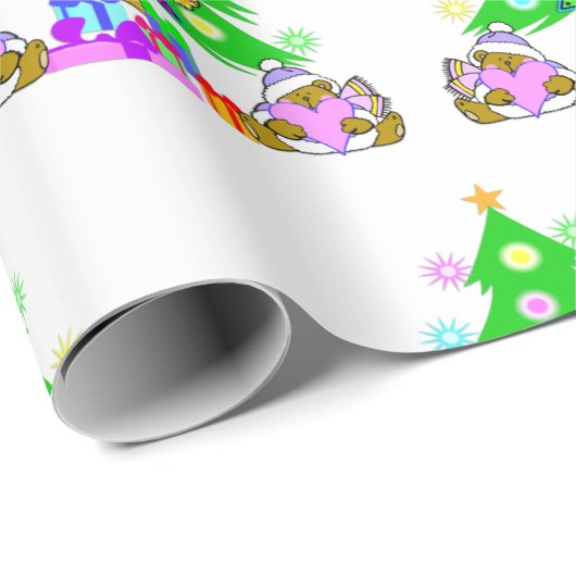 異教徒の家族クリスマスとハヌカーが一緒に ラッピングペーパー (ロールコーナー)