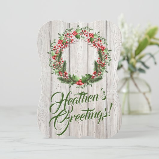 異教徒の挨拶！無神論者ホリデーカード シーズンカード (スタンド正面)