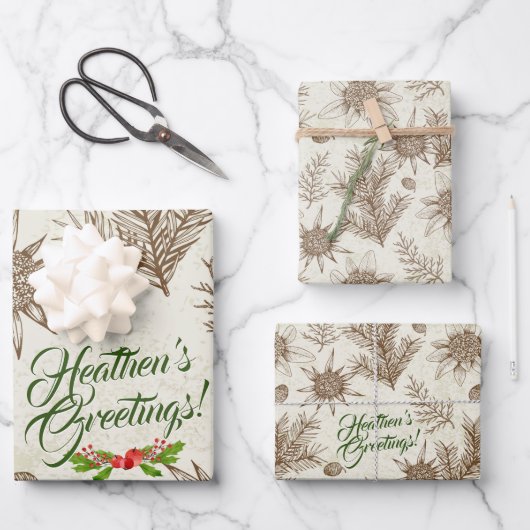 異教徒の挨拶！無神論者ラッピング紙 ラッピングペーパーシート (正面)