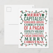 異教徒の祝祭日の愉快な腐敗、サンタの贈り物 シーズンポストカード (正面/裏面)