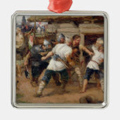 異教徒は最初のクリスチャンを殺しました メタルオーナメント (正面)