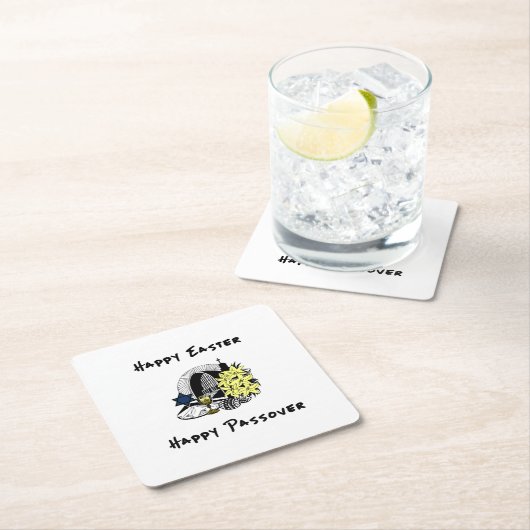 異教徒間の楽しい復活祭と過ぎ去り者 スクエアペーパーコースター (インサイチュ)