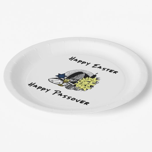 異教徒間の楽しい復活祭と過ぎ去り者 ペーパープレート (アングル)